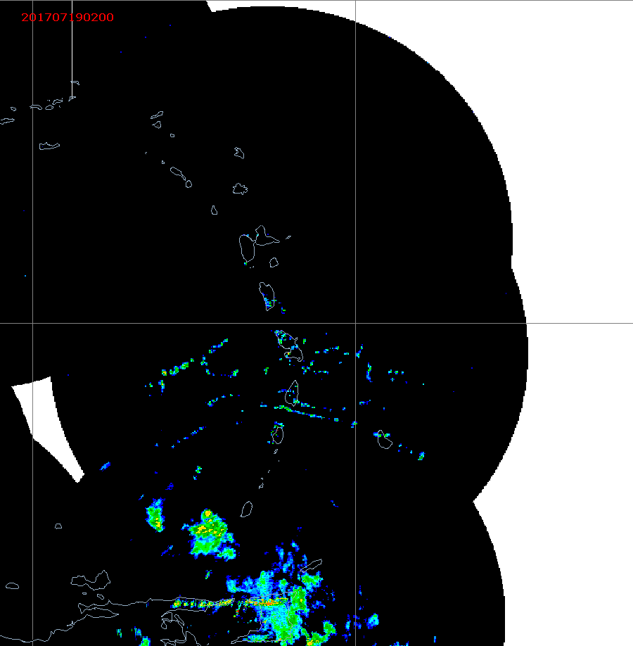 Barbados Weather E. Caribbean Radar Mosaic Animation for Don (2017)