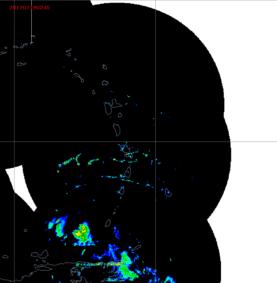 Barbados Weather E. Caribbean Radar Mosaic Animation for Don (2017)