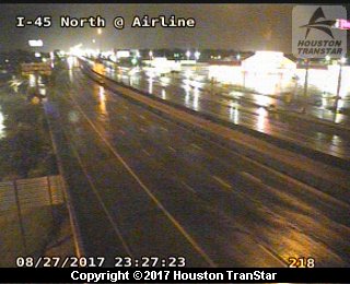 IH-45 North at Airline (Harvey 2017)