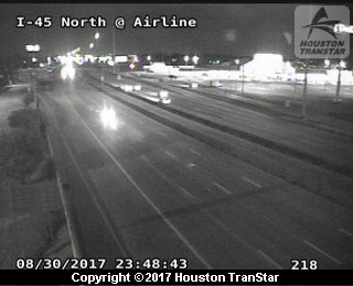 IH-45 North at Airline (Harvey 2017)