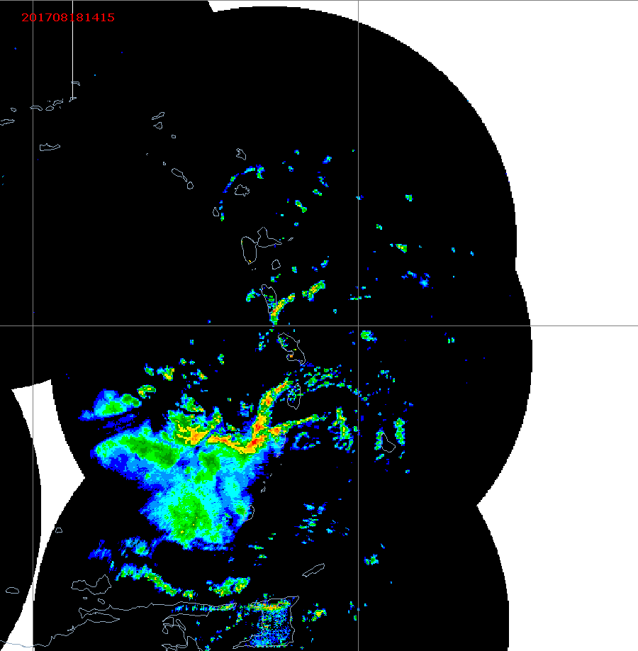Barbados Weather E. Caribbean Radar Mosaic Animation for Harvey (2017)