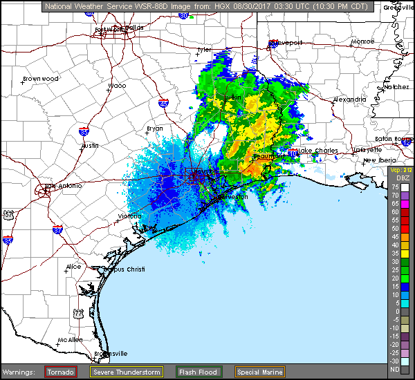 Houston Long Range Radar Recording of Harvey (2017) Approach