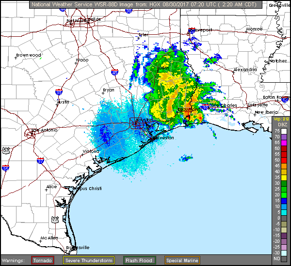 Houston Long Range Radar Recording of Harvey (2017) Approach