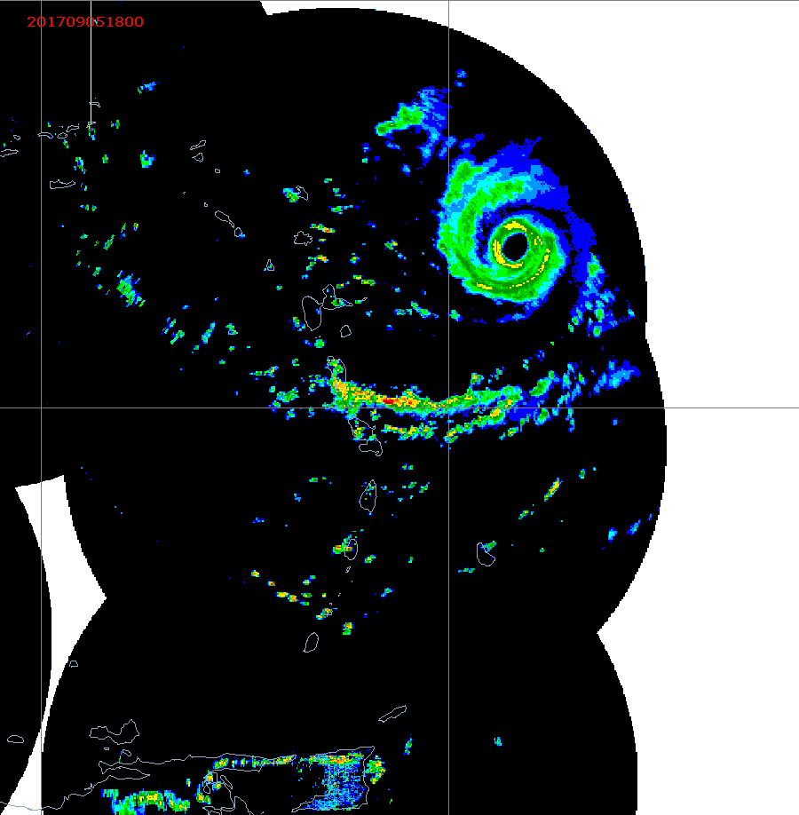 Barbados Weather E. Caribbean Radar Mosaic Animation for Irma (2017)