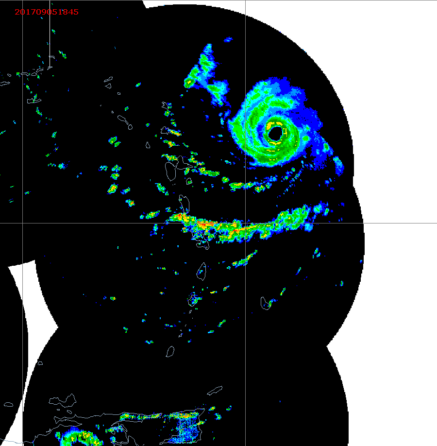 Barbados Weather E. Caribbean Radar Mosaic Animation for Irma (2017)