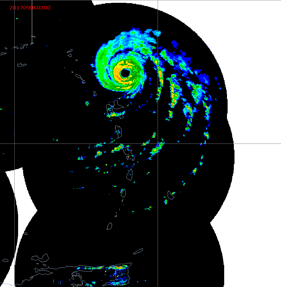 Barbados Weather E. Caribbean Radar Mosaic Animation for Irma (2017)