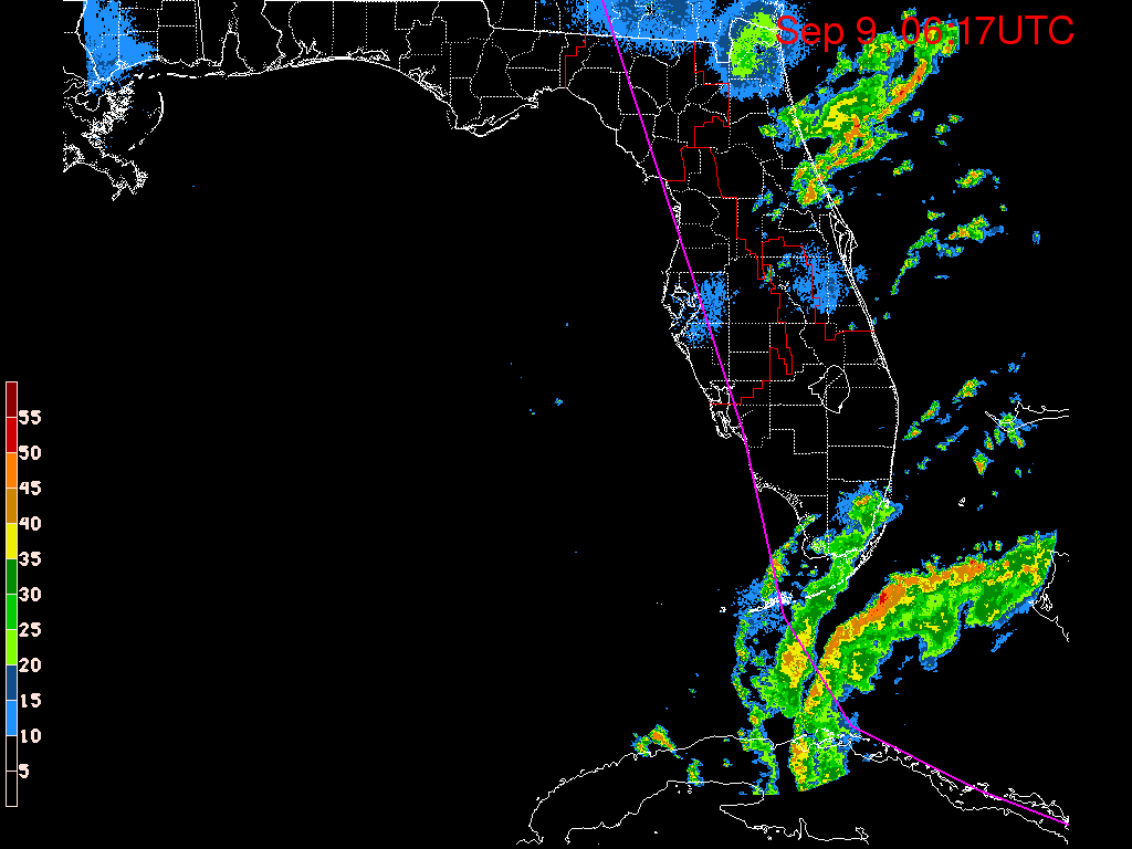 Florida Radar Recording From SFWMD for Irma (2017) Florida Approach