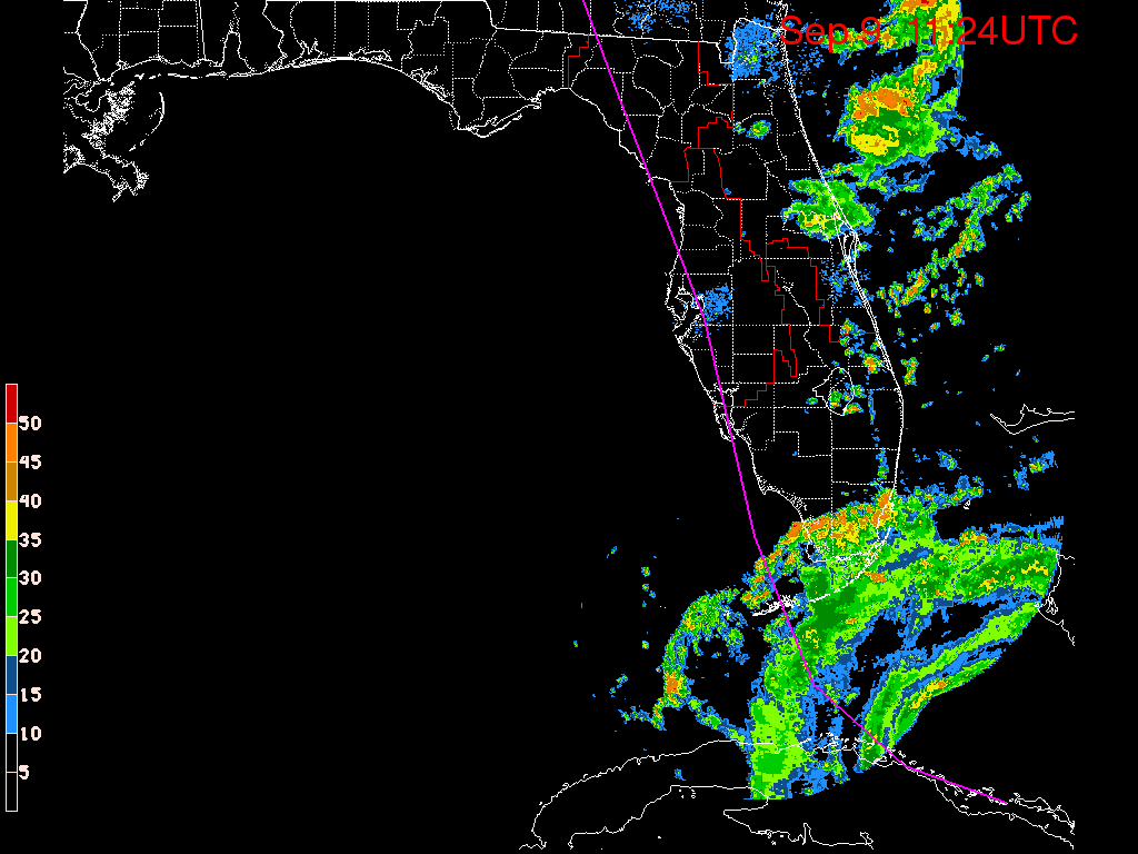 Florida Radar Recording From SFWMD for Irma (2017) Florida Approach