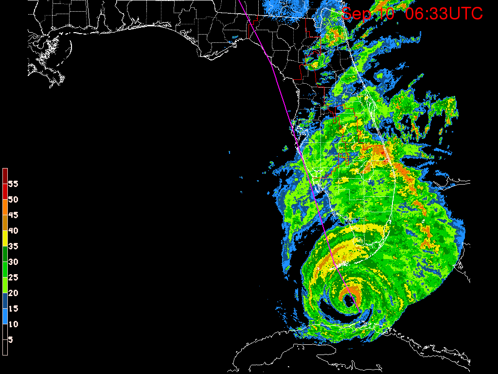 Florida Radar Recording From SFWMD for Irma (2017) Florida Approach