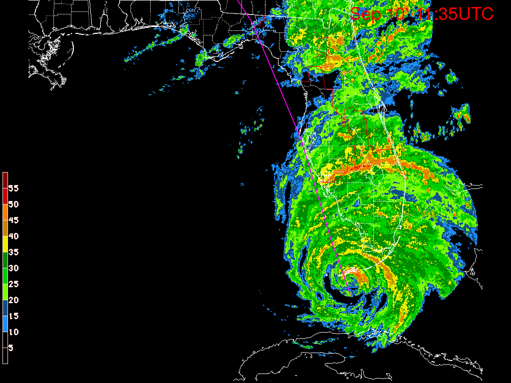 Florida Radar Recording From SFWMD for Irma (2017) Florida Approach
