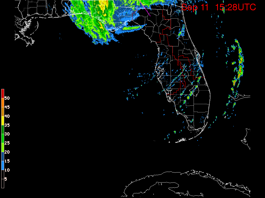Florida Radar Recording From SFWMD for Irma (2017) Florida Approach
