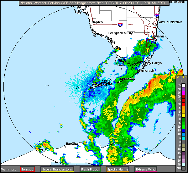 Key West Radar Recording of Irma (2017) Approach