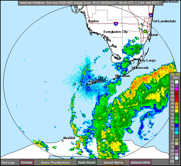 Key West Radar Recording of Irma (2017) Approach