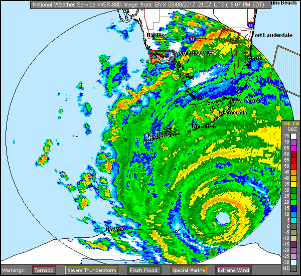 Key West Radar Recording of Irma (2017) Approach