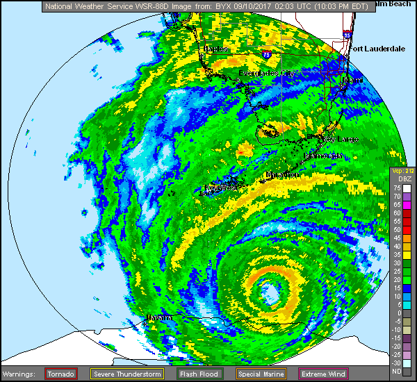 Key West Radar Recording of Irma (2017) Approach