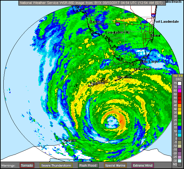 Key West Radar Recording of Irma (2017) Approach
