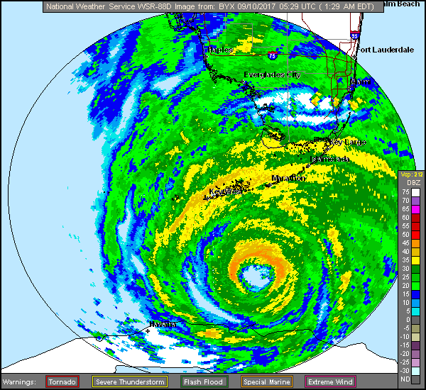 Key West Radar Recording of Irma (2017) Approach