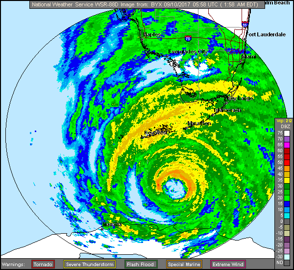 Key West Radar Recording of Irma (2017) Approach
