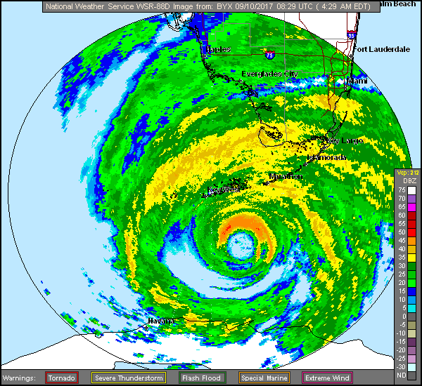 Key West Radar Recording of Irma (2017) Approach