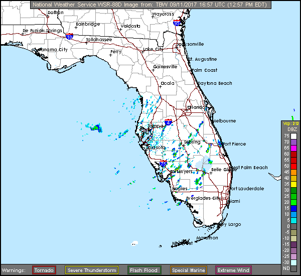 Floating NWS Long Range Radar Recording of Irma (2017) Approach