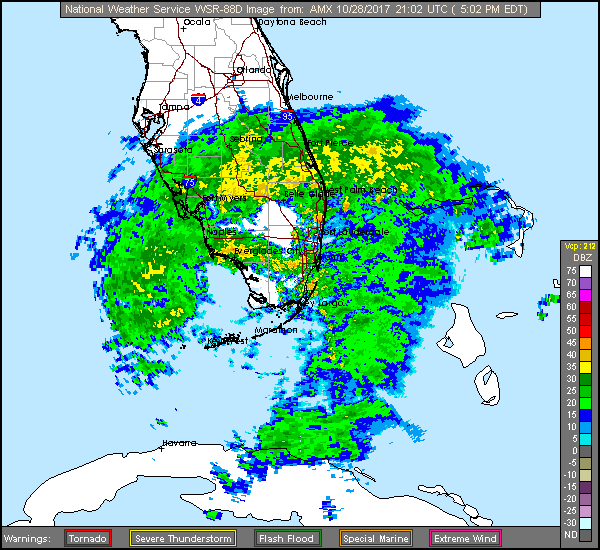 Floating NWS Long Range Radar Recording of Philippe (2017) Approach