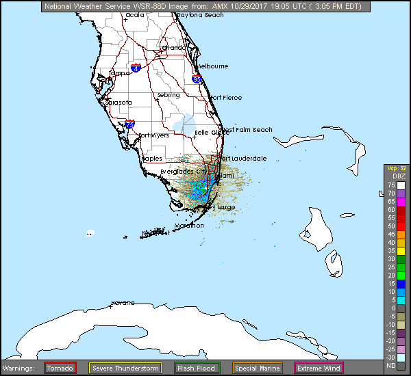 Floating NWS Long Range Radar Recording of Philippe (2017) Approach