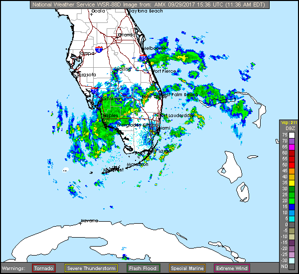 Floating NWS Long Range Radar Recording of 99L (2017) Approach