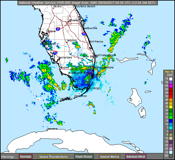 Floating NWS Long Range Radar Recording of 99L (2017) Approach