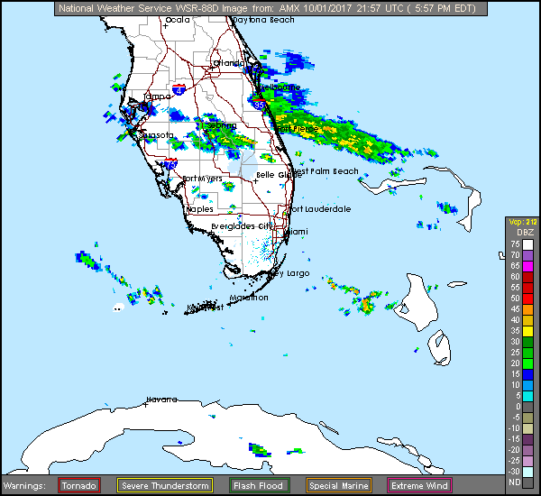 Floating NWS Long Range Radar Recording of 99L (2017) Approach