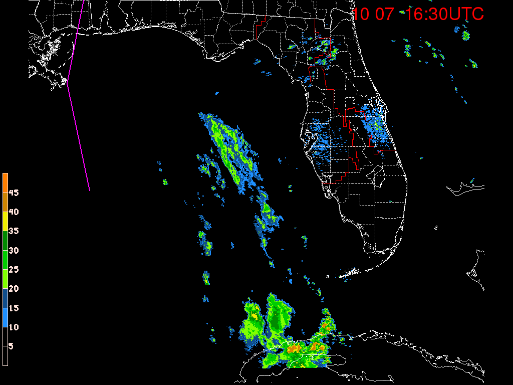 Florida/NE Gulf Radar Recording From SFWMD for Nate (2017) N. Gulf Approach
