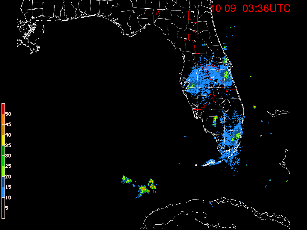 Florida/NE Gulf Radar Recording From SFWMD for Nate (2017) N. Gulf Approach