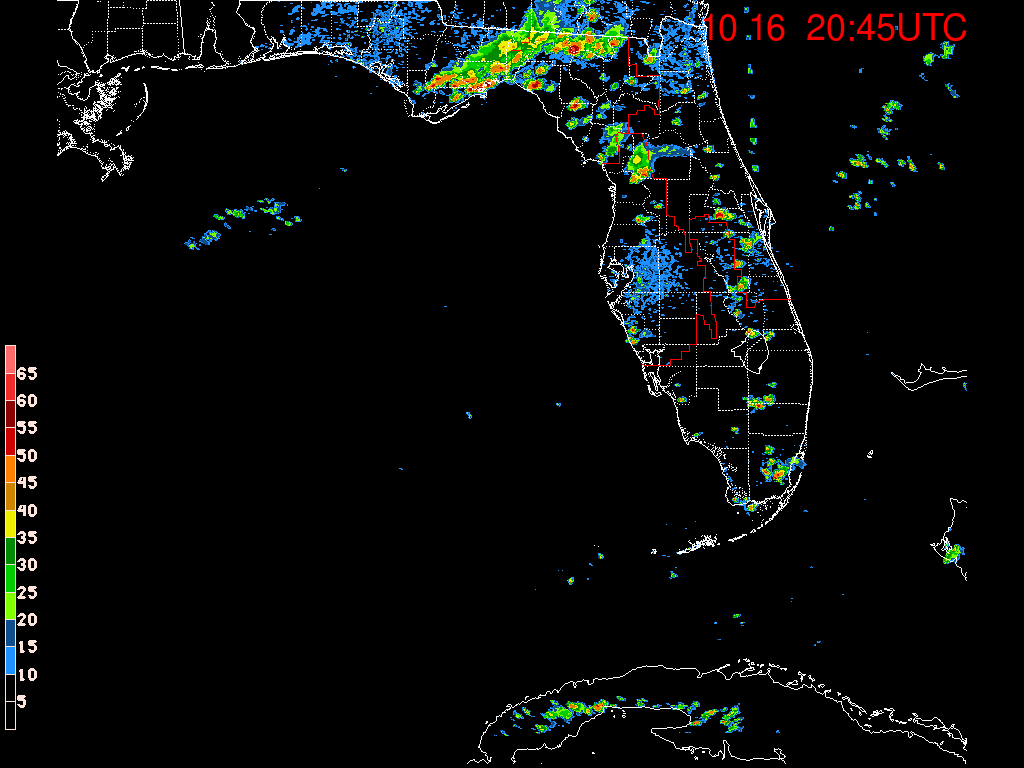Florida/NE Gulf Radar Recording From SFWMD for Nate (2017) N. Gulf Approach