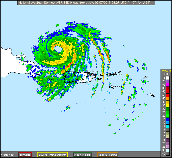 San Juan, PR Long Range Radar Recording of Irma (2017) Approach
