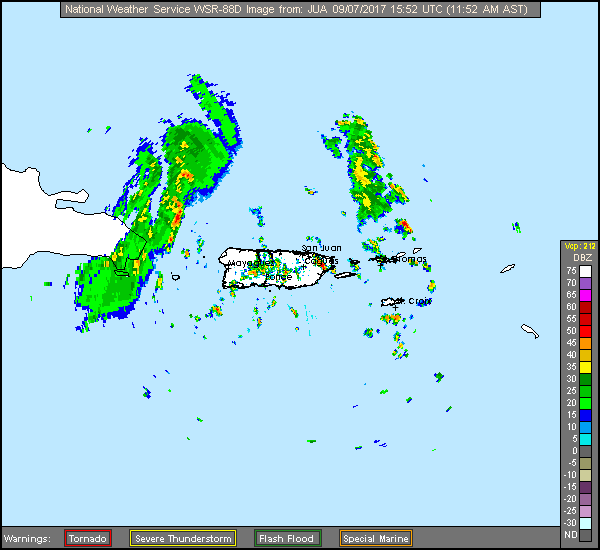 San Juan, PR Long Range Radar Recording of Irma (2017) Approach