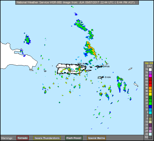 San Juan, PR Long Range Radar Recording of Irma (2017) Approach
