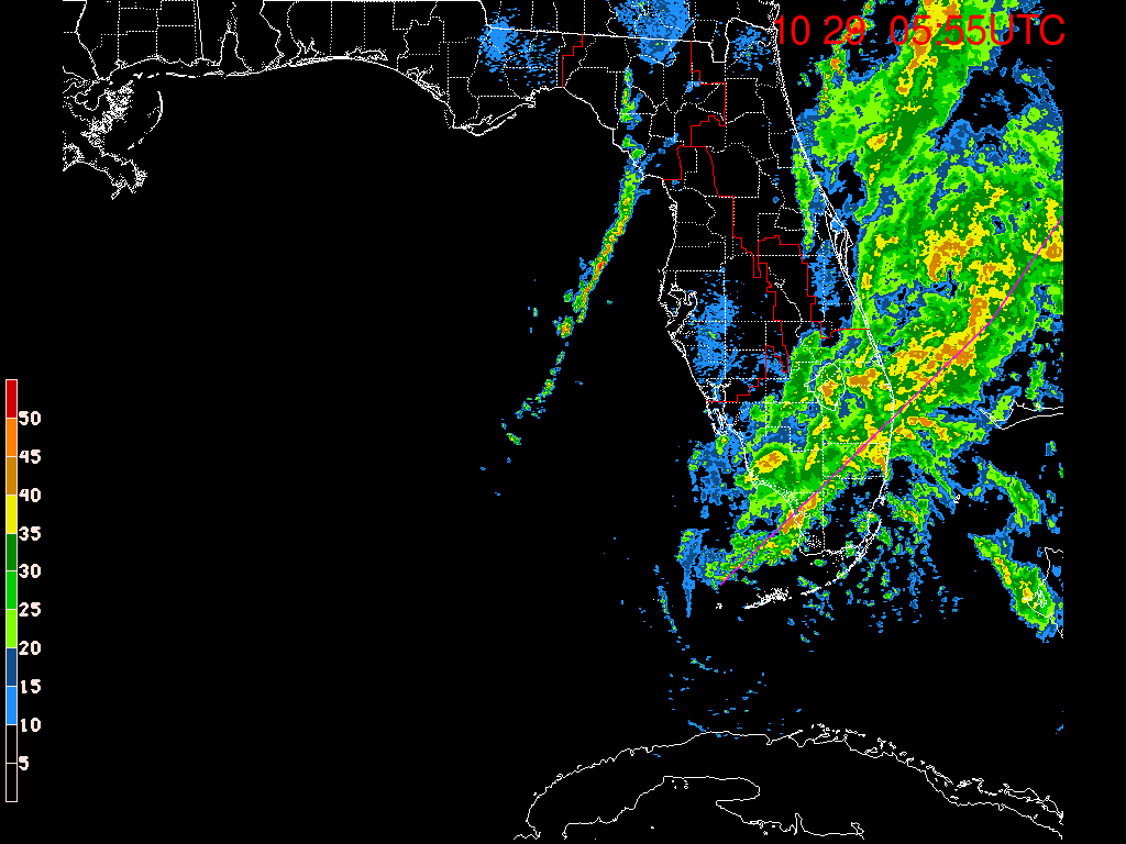Florida Radar Recording From SFWMD for Philippe (2017) Approach