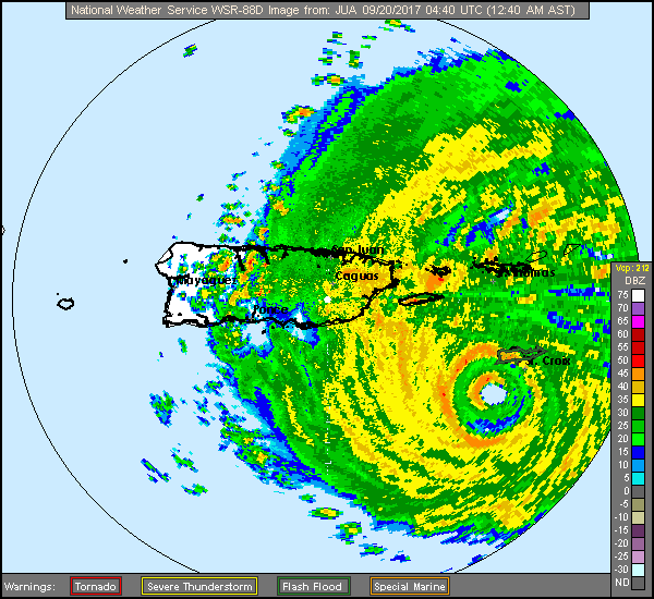 San Juan Radar Recording of Maria (2017) Approach