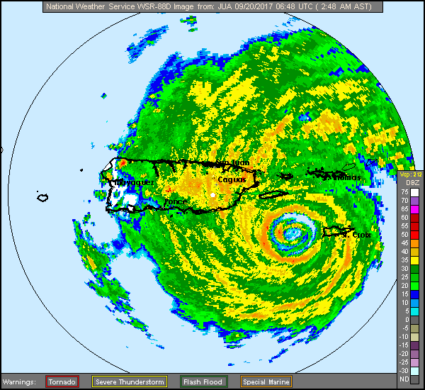 San Juan Radar Recording of Maria (2017) Approach