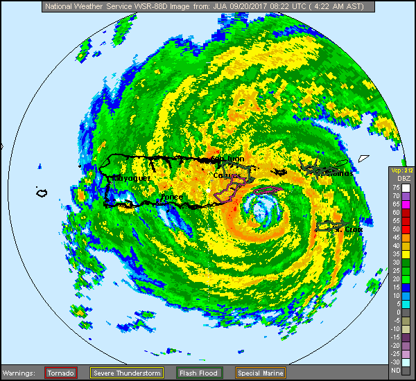 San Juan Radar Recording of Maria (2017) Approach