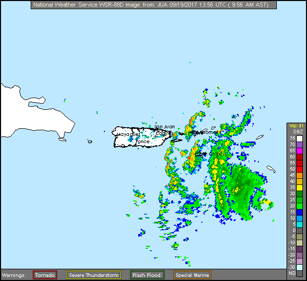San Juan, PR Long Range Radar Recording of Maria (2017) Approach