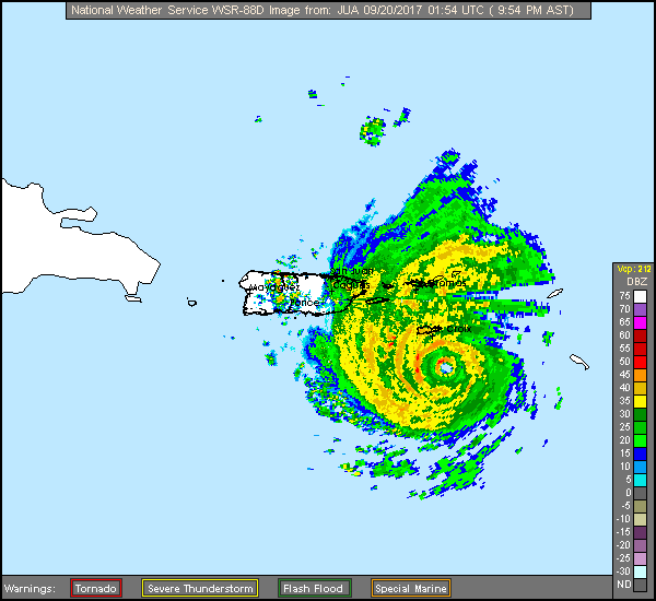 San Juan, PR Long Range Radar Recording of Maria (2017) Approach San Juan, PR Long Range Radar Recording of Maria (2017) Approach