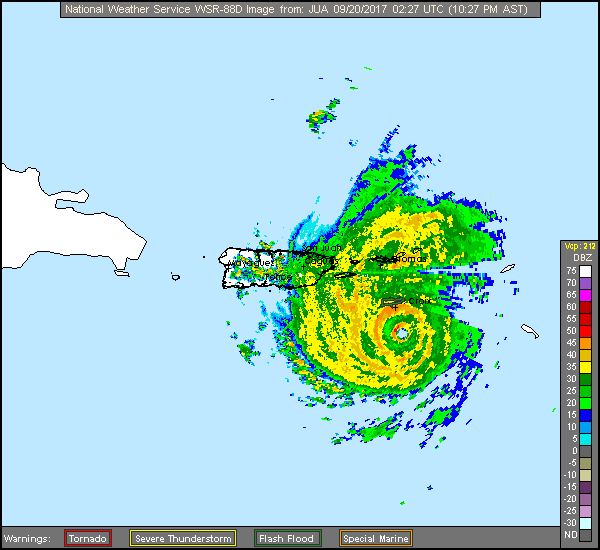 San Juan, PR Long Range Radar Recording of Maria (2017) Approach
