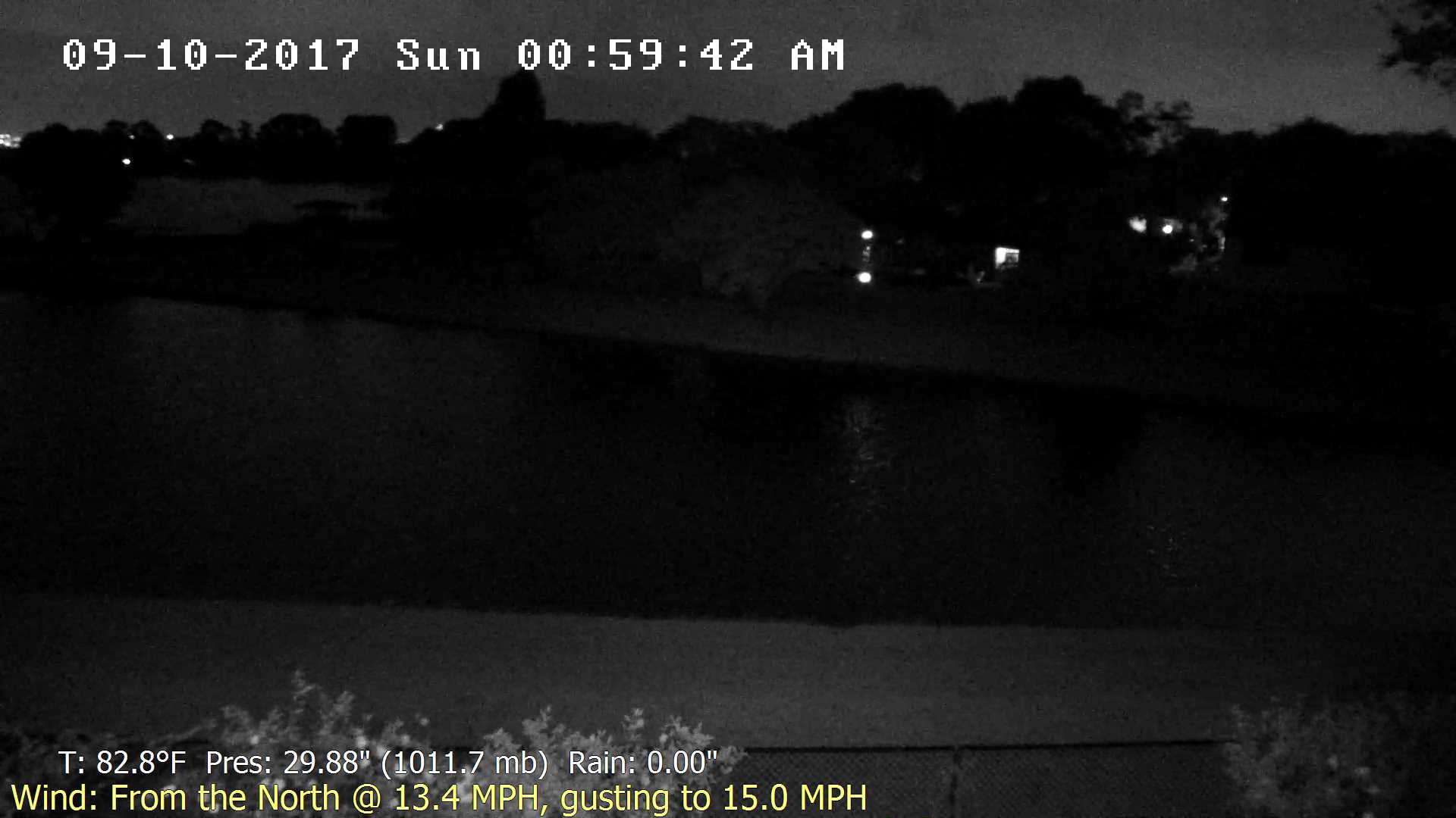 Flhurricane Orlando Lake Marsha Cam recording approach of Irma (2017)