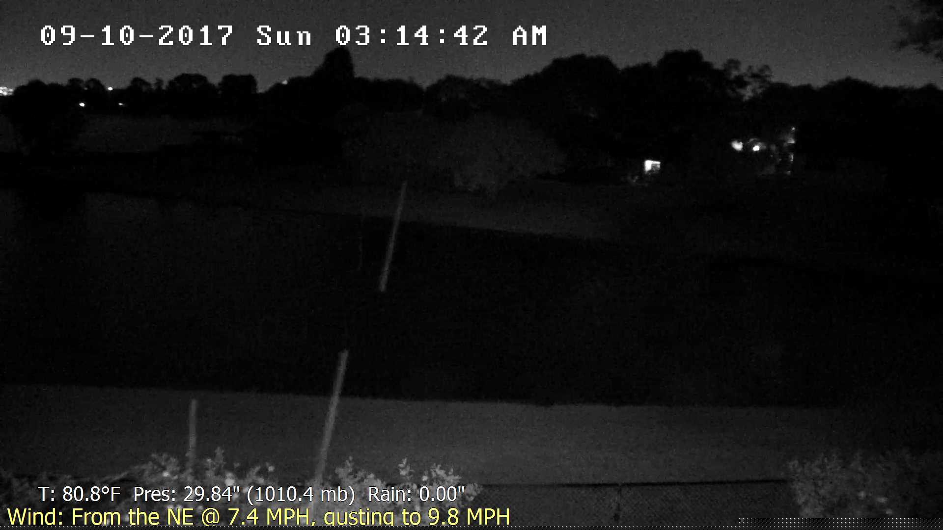 Flhurricane Orlando Lake Marsha Cam recording approach of Irma (2017)