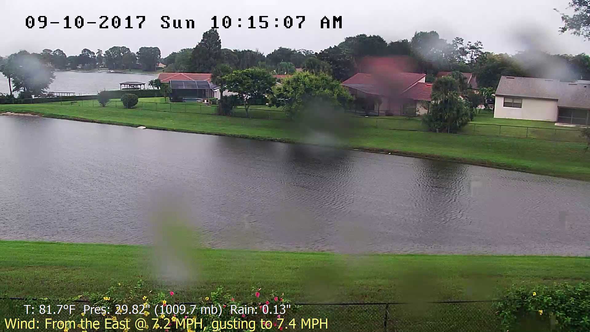Flhurricane Orlando Lake Marsha Cam recording approach of Irma (2017)