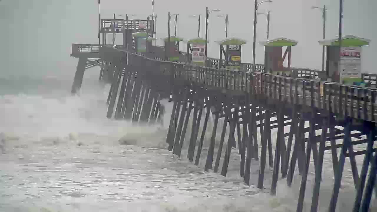 Bogue Inlet Pier Cam (Emerald Isle, NC) for Florence Approach (2018)