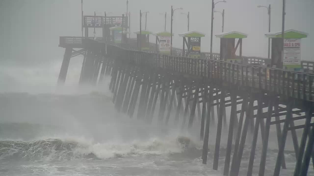 Bogue Inlet Pier Cam (Emerald Isle, NC) for Florence Approach (2018)
