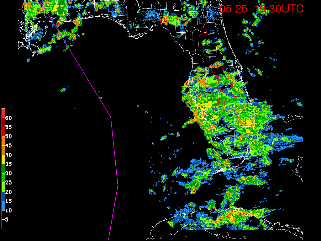 Florida Radar Recording From SFWMD for Alberto (2018) Approach