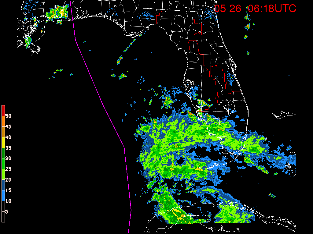 Florida Radar Recording From SFWMD for Alberto (2018) Approach