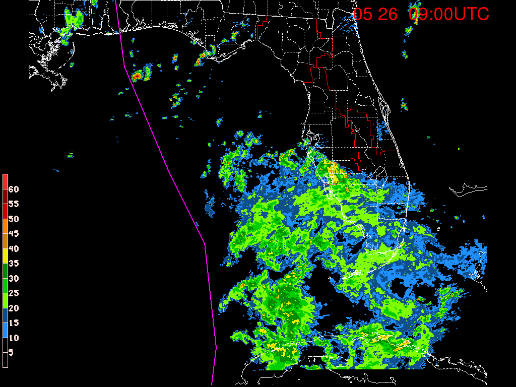 Florida Radar Recording From SFWMD for Alberto (2018) Approach